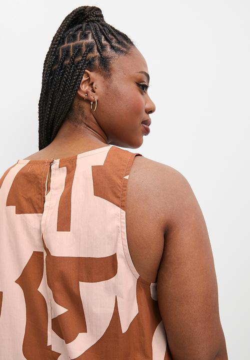 Superbalist - Pocket detail tiered dress - tobacco cutout