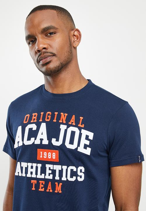 Aca Joe - Aca joe hq square cracked print tee short sleeve - blue