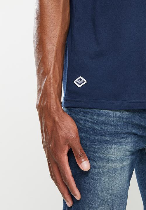 Aca Joe - Aca joe hq square cracked print tee short sleeve - blue