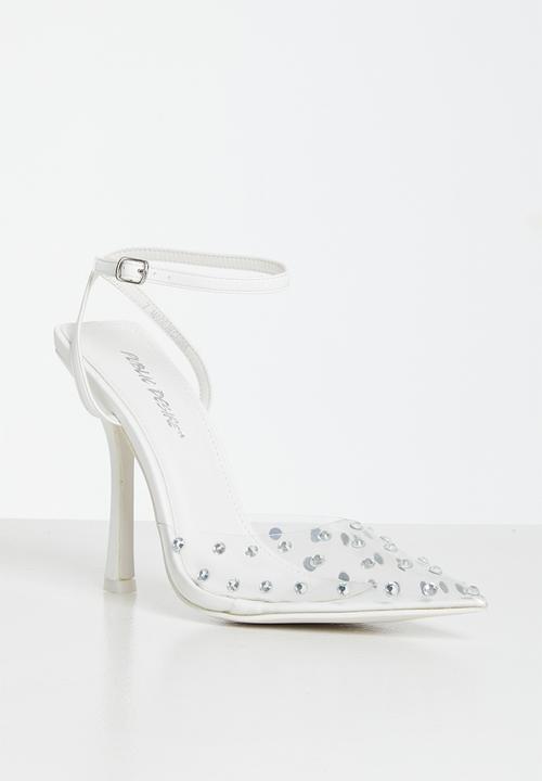 Public Desire - Dojo barely there court stiletto - white pu