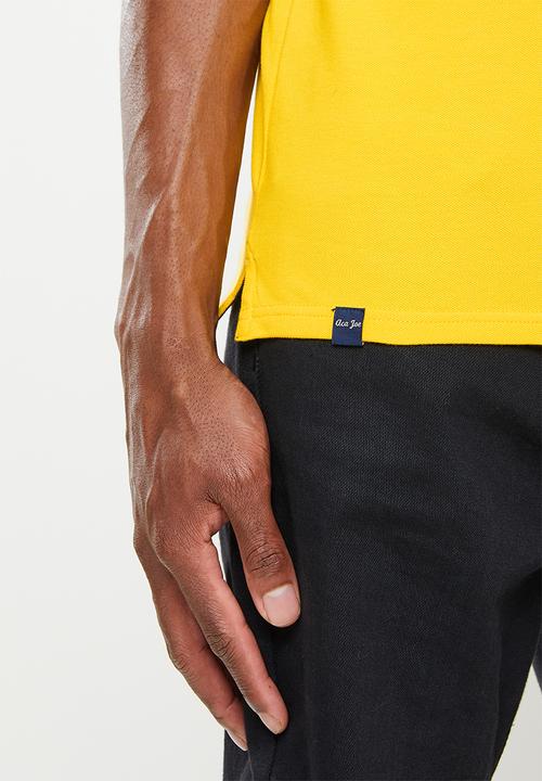 Aca Joe - Aca joe colourblock sleeve golfer - yellow