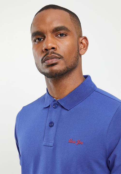 Aca Joe - Aca joe small logo embroidery golfer - blue