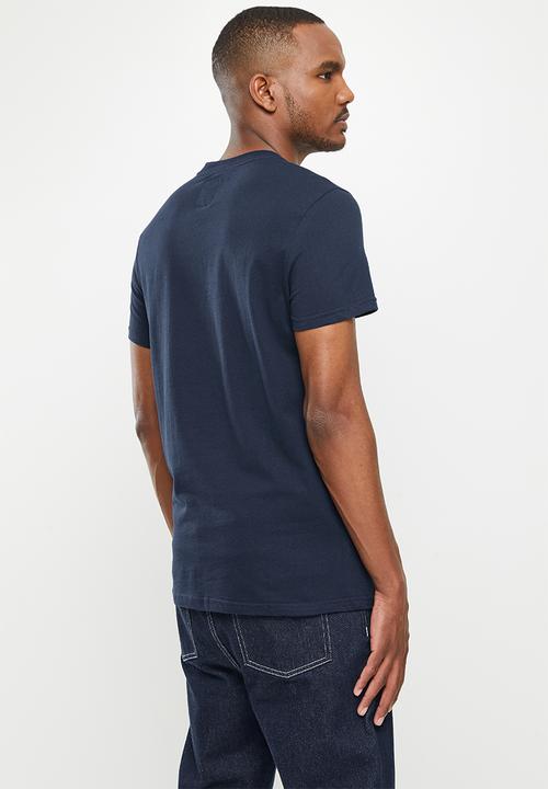 Aca Joe - Aca joe embroidered cf chest crew tee - dress blue