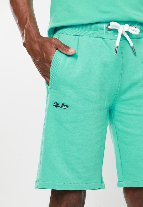 Aca Joe - Aca joe unbrushed fleece elasticated short - mint