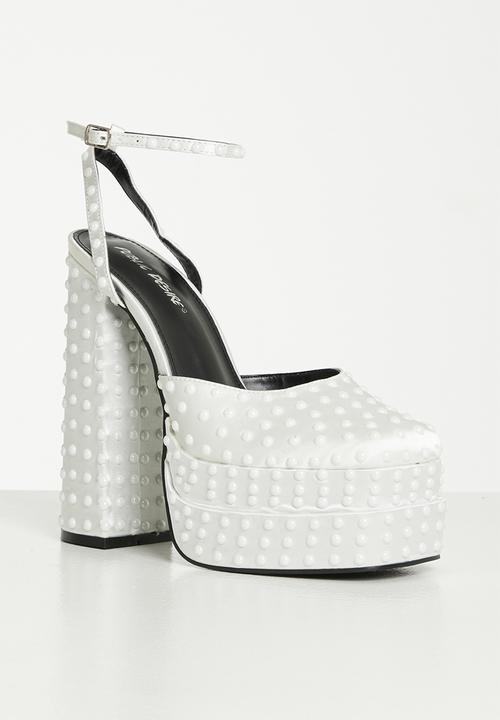 Public Desire - Venus platform high heel - white
