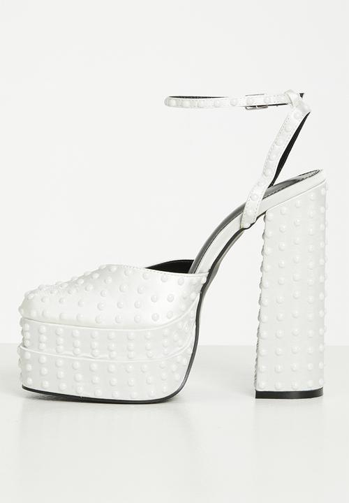 Public Desire - Venus platform high heel - white
