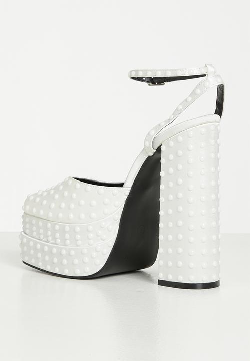 Public Desire - Venus platform high heel - white