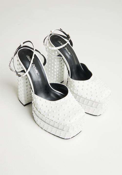 Public Desire - Venus platform high heel - white