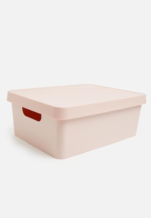 Storage Solutions - Stack storage box with lid - blush