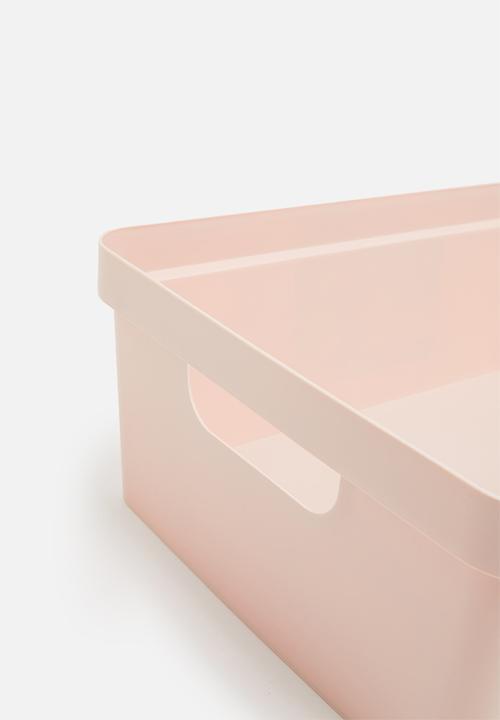 Storage Solutions - Stack storage box with lid - blush