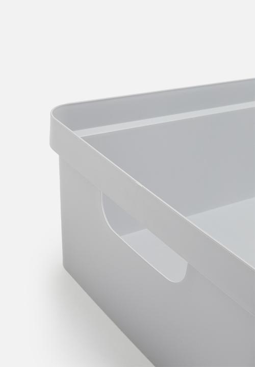 Storage Solutions - Stack storage box with lid - grey