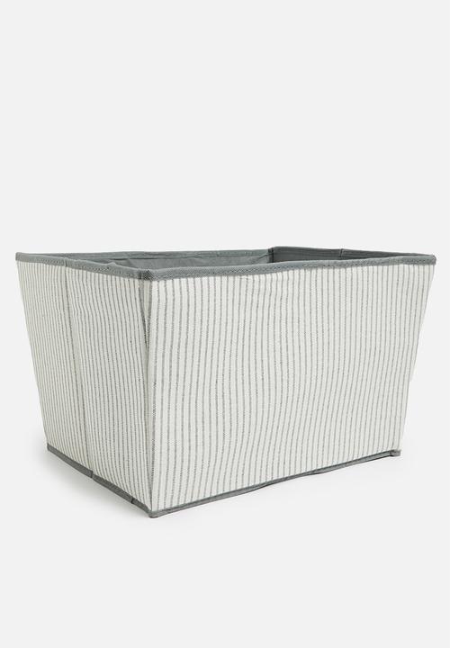 Storage Solutions - Stripe storage box - grey & natural