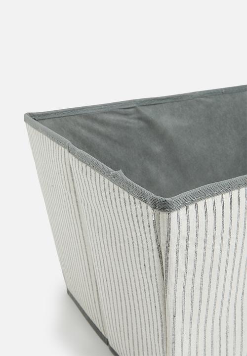 Storage Solutions - Stripe storage box - grey & natural