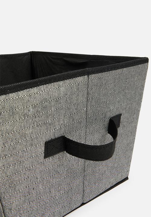Storage Solutions - Herringbone storage box - black