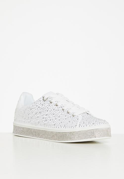 SISSY BOY - Star struck sneaker - white & silver