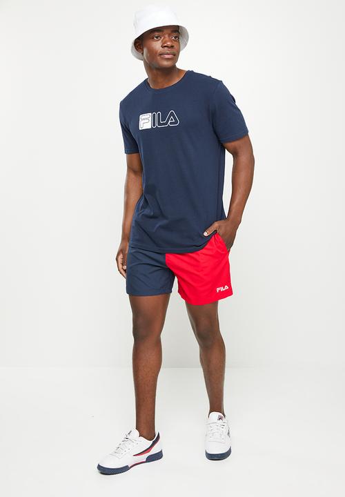 FILA - Phoenix shorts - peacoat & chinese red