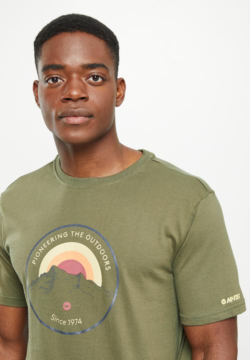 Hi-Tec - Men's pioneer tee - burnt olive