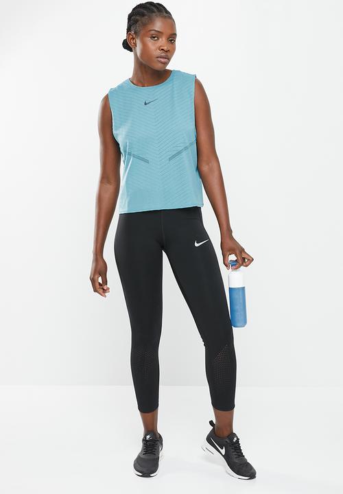 Nike - Woman's Nike dfadv run dvn eng tank - cerulean