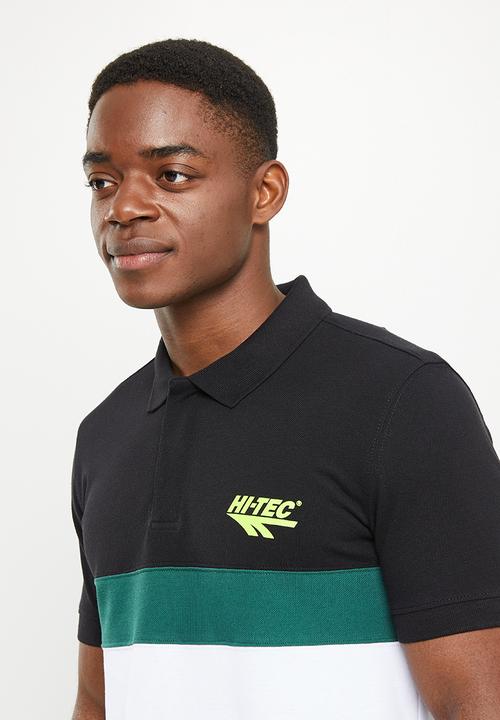 Hi-Tec - Men's heritage polo - black & white