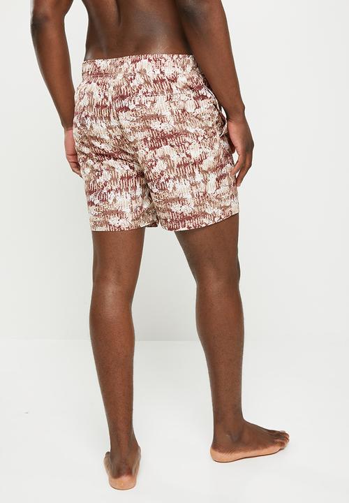 Hi-Tec - Men's splatter swim short - cuppucino