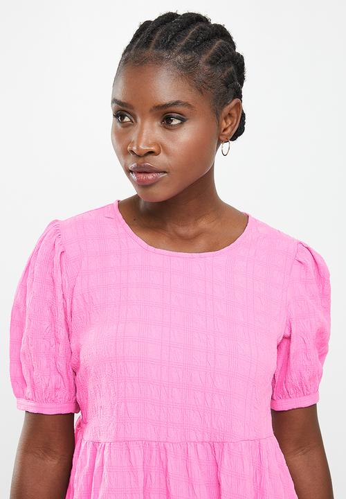 Jacqueline de Yong - Joy 2/4 above knee dress - fuchsia pink