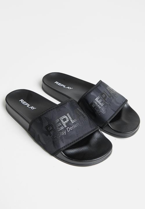 Replay upslide - camo/dark grey Replay Sandals & Flip Flops ...