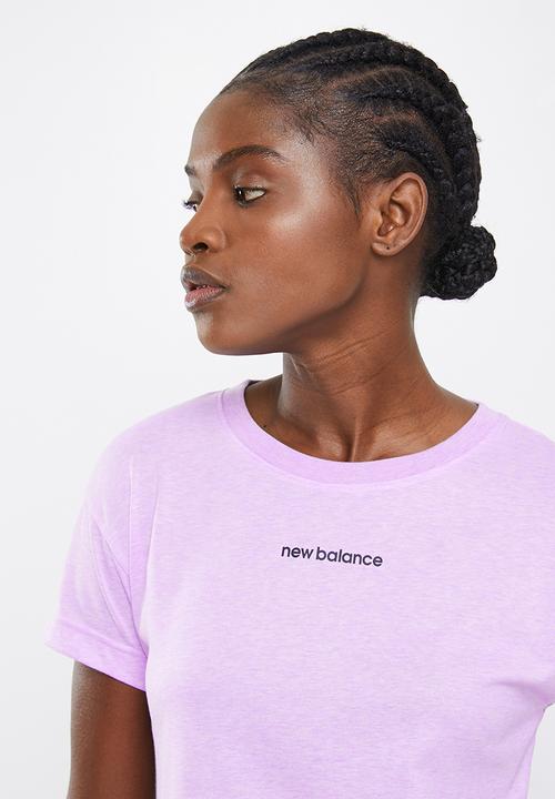 New Balance  - Relentless heather tech short sleeve - cyber lilac