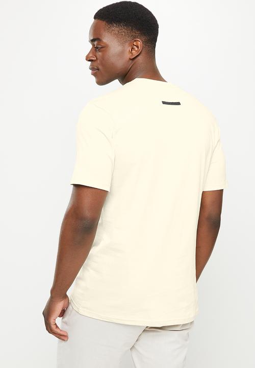 urban° - Urban high square branded tee - oyster mushroom