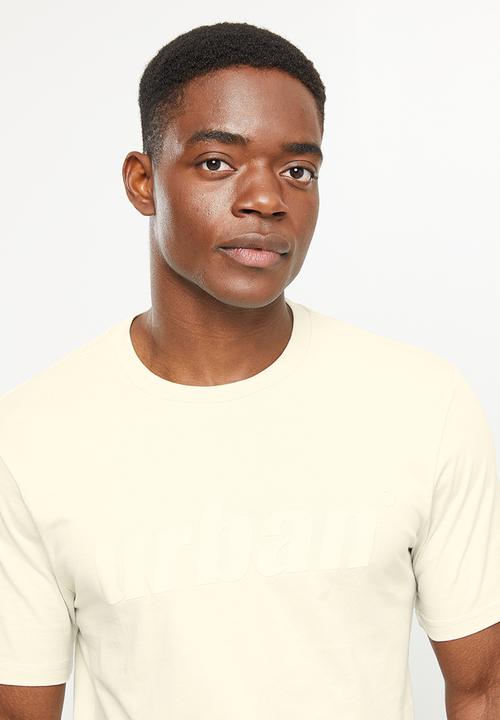 urban° - Urban high square branded tee - oyster mushroom