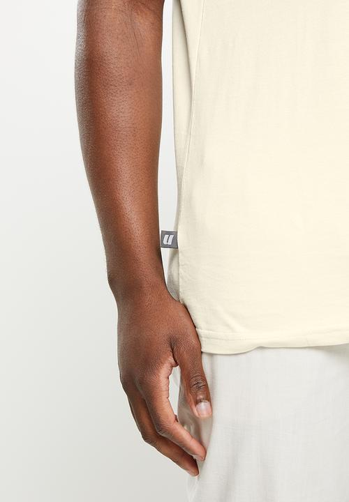 urban° - Urban high square branded tee - oyster mushroom