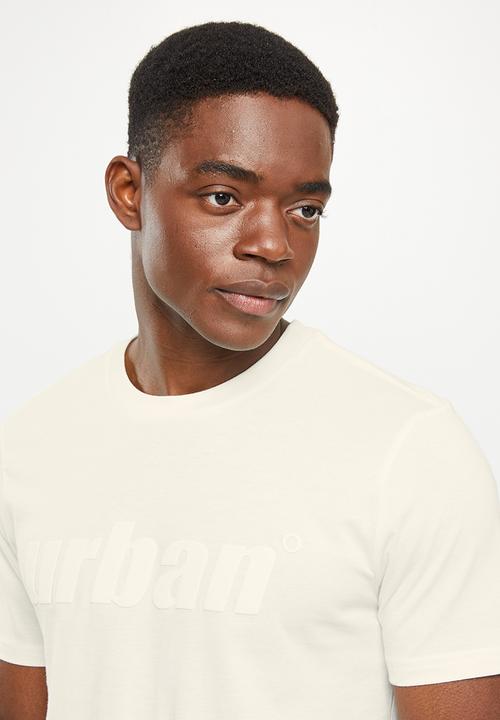 urban° - Urban high square branded tee - bone