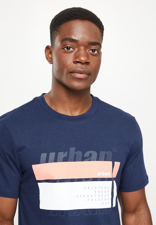 urban° - Urban gel print tee - navy