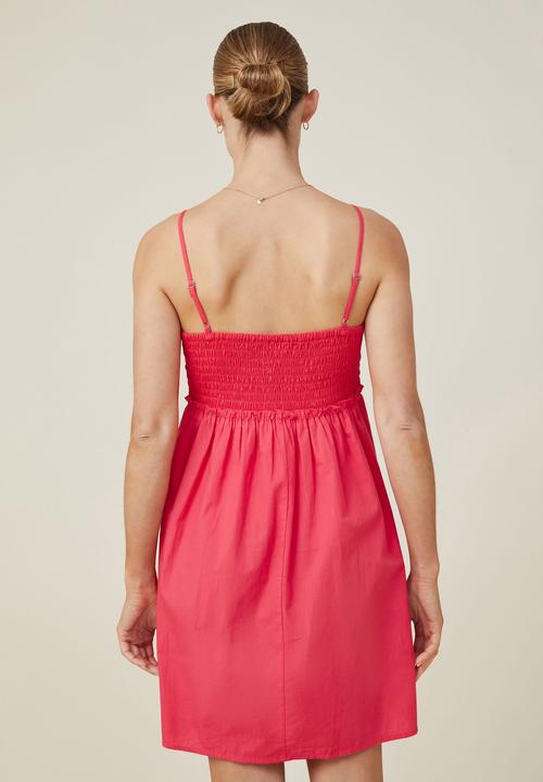 Cotton On - Piper strappy mini dress - happy pink