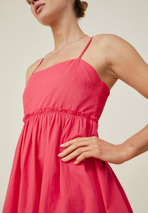 Cotton On - Piper strappy mini dress - happy pink