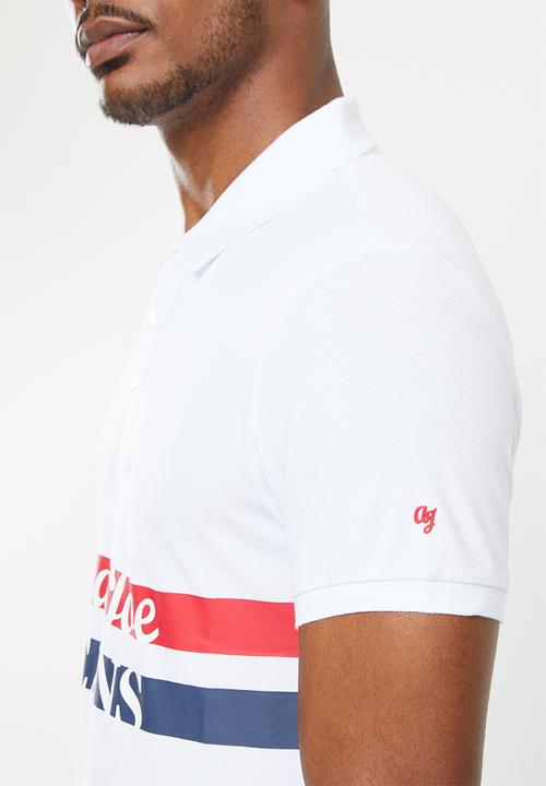 Aca Joe - Aca joe 3d chest stripe golfer - white