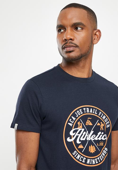 Aca Joe - Aca joe adventure printed crew tee - navy