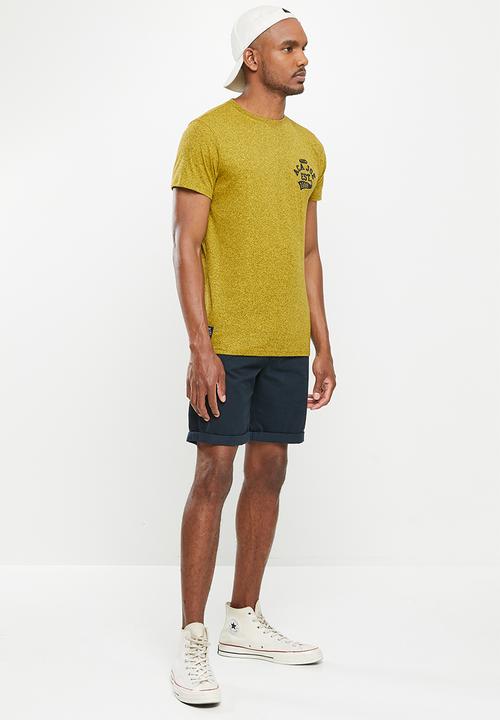 Aca Joe - Aca joe jasper left chest embroidered crew tee - super lemon