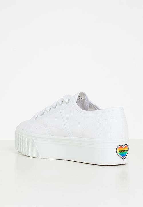 SUPERGA - S41281w - ajz white multi colour heart