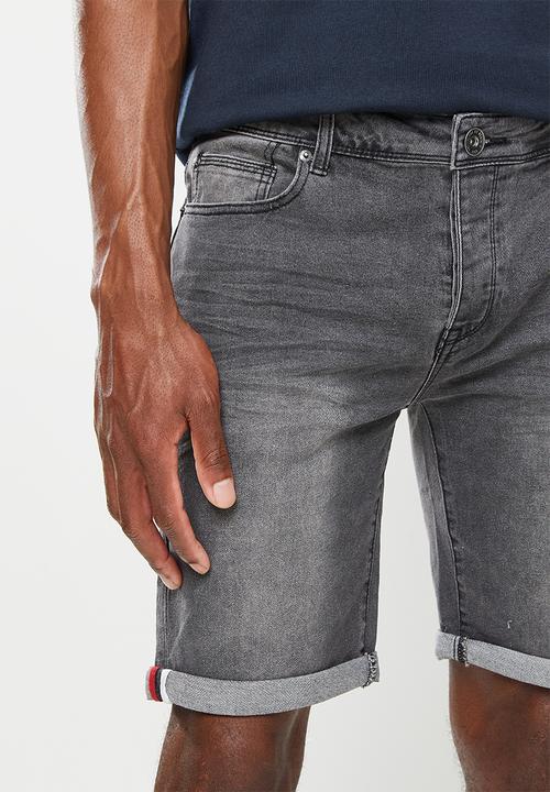 Aca Joe - Aca joe stretch denim roll up  short - medium grey