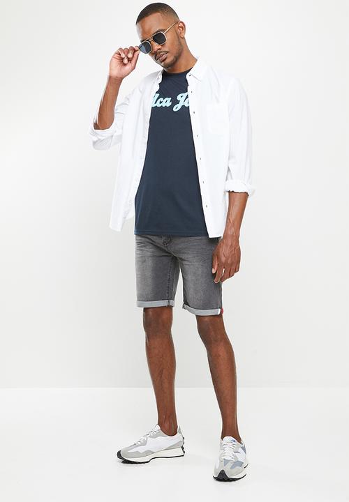 Aca Joe - Aca joe stretch denim roll up  short - medium grey