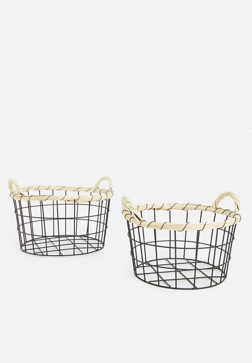 Storage Solutions - Basket organiser set of 3 - black
