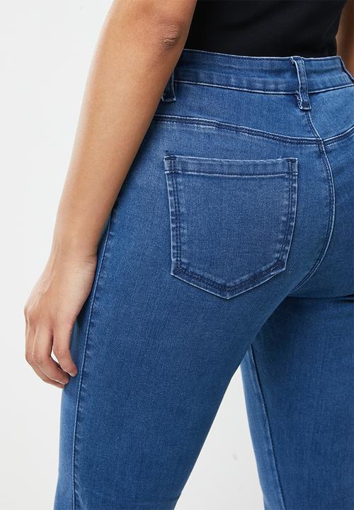 Missguided - Petite anarchy mid rise skinny jeans - blue