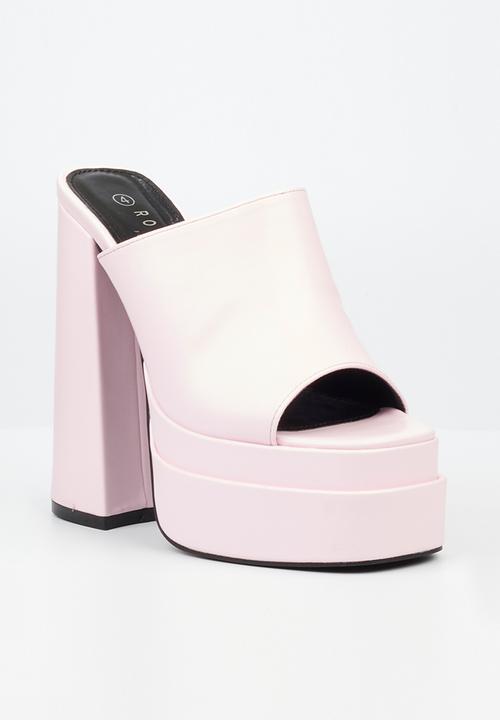 Rock & Co - Sachi 3 platform mule heel - pink
