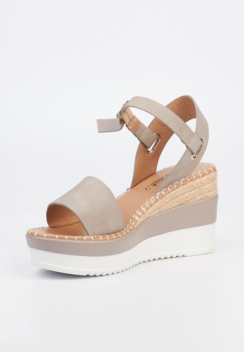 Miss Black - Wild4 wedge heel - grey