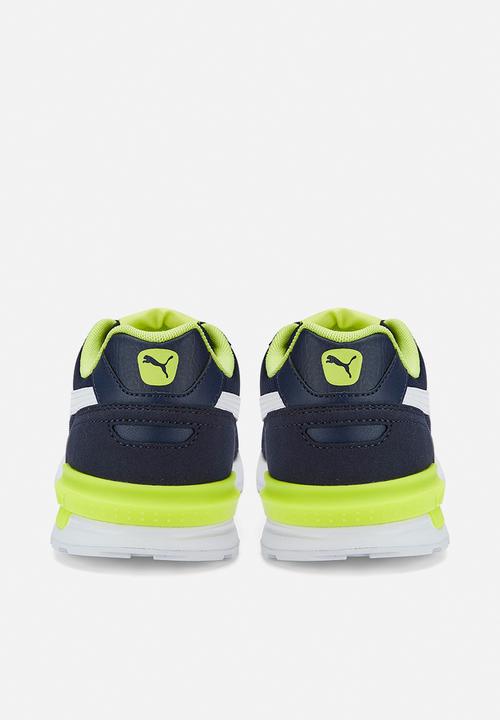 PUMA - Graviton jr - peacoat-puma white-light lime