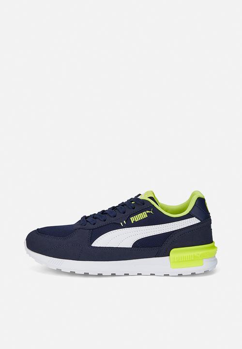 PUMA - Graviton jr - peacoat-puma white-light lime