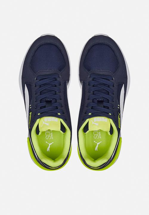 PUMA - Graviton jr - peacoat-puma white-light lime