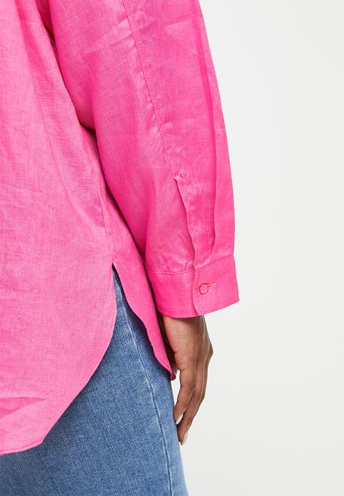 Me&B - Plus longer length long sleeve shirt - hot pink