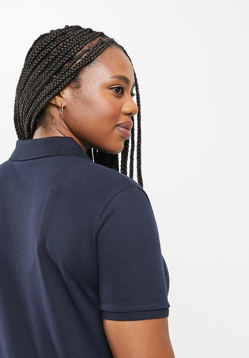 POLO - Plus kingsley short sleeve long line golfer dress - navy