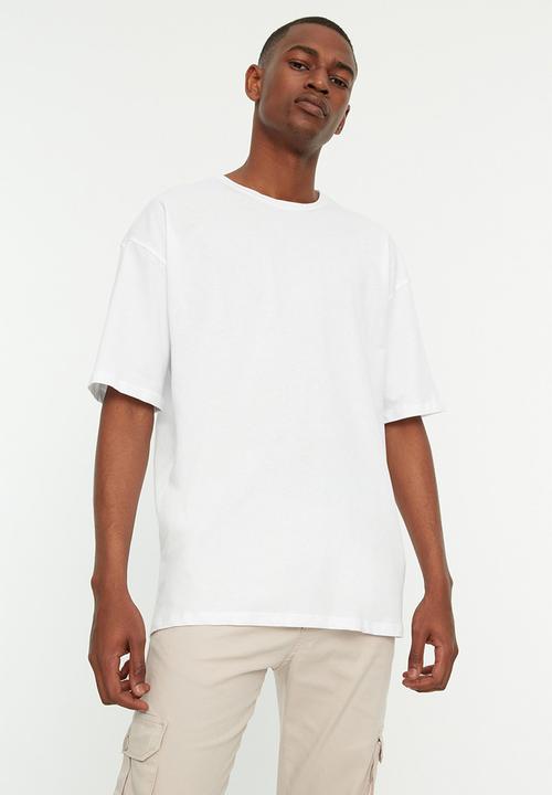 Trendyol - Moon back print relaxed fit tee - white